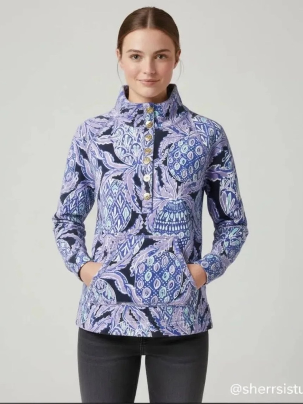 GUC Lilly Pulitzer UPF 50+ Captain Popover Lilac Verbena Pop Up Coco Safari